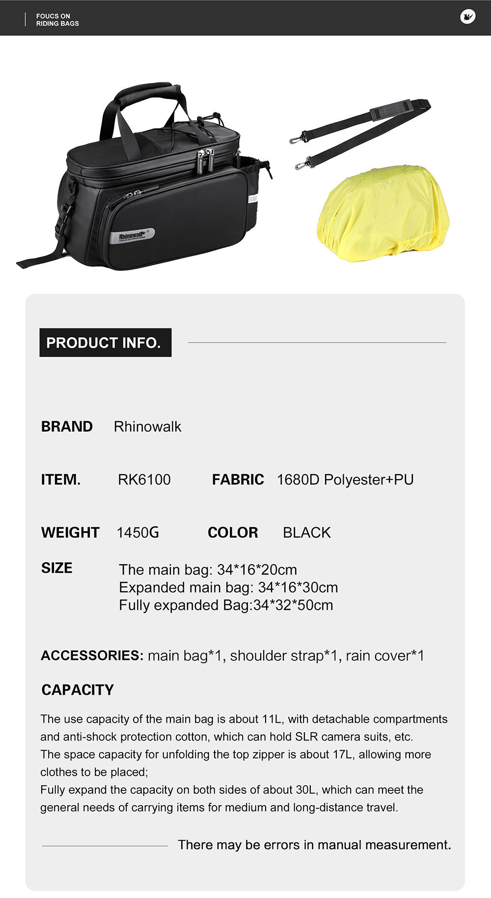 Luggage Carrier Bag with Expandable