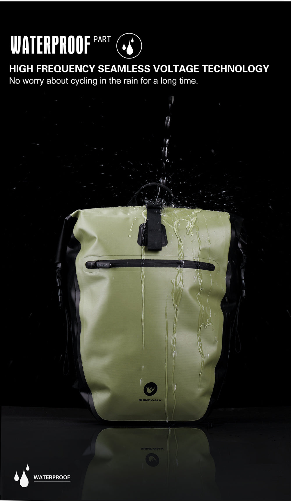 27 Liter Bike Waterproof Panniers Backpack