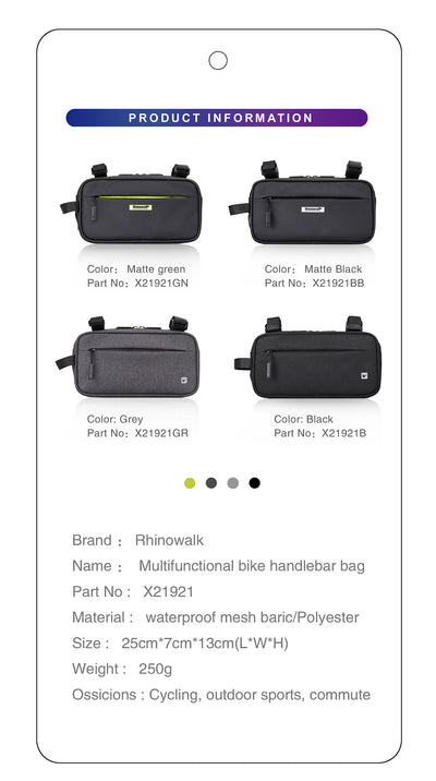 Bike Crossbar Handlebar Bag