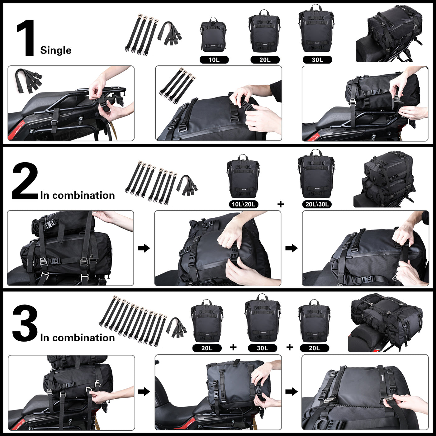 20 Liter Moto Tail Pack